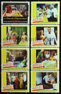 v473 RAINS OF RANCHIPUR 8 movie lobby cards '55 Lana Turner, Burton