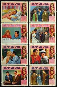v493 SEND ME NO FLOWERS 8 movie lobby cards '64 Rock Hudson, Doris Day