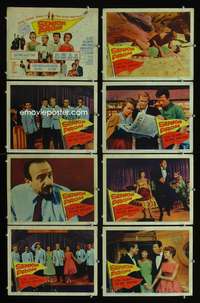 v494 SENIOR PROM 8 movie lobby cards '58 Louis Prima, Tom Laughlin