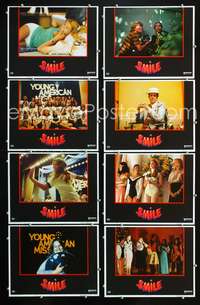 v506 SMILE 8 movie lobby cards '75 Michael Ritchie, Bruce Dern, Feldon