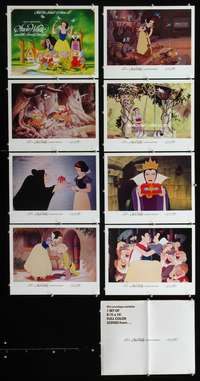 v507 SNOW WHITE & THE SEVEN DWARFS 8 movie lobby cards R83 Disney