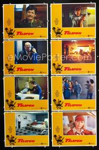 v547 TELEFON 8 movie lobby cards '77 Charles Bronson, Lee Remick