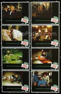 v553 THEATRE OF BLOOD 8 movie lobby cards '73 Vincent Price, horror!