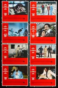 v559 THREE THE HARD WAY 8 movie lobby cards '74 Jim Brown, Williamson