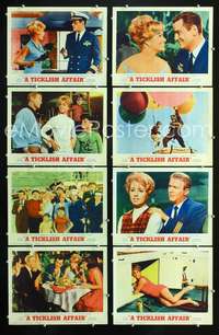 v562 TICKLISH AFFAIR 8 movie lobby cards '63 Shirley Jones, Gig Young