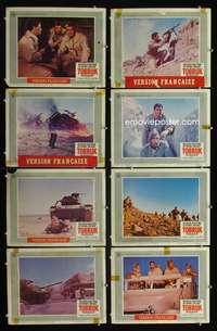 v568 TOBRUK 8 movie lobby cards '67 Rock Hudson, George Peppard, WWII