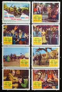 v578 TWO RODE TOGETHER 8 movie lobby cards '60 James Stewart, John Ford