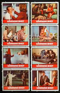 v595 WARNING SHOT 8 movie lobby cards '66 David Janssen, Joan Collins