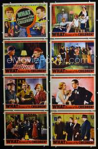 v601 WHAT BECOMES OF THE CHILDREN 8 movie lobby cards '36 after divorce!