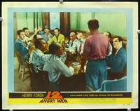 w024 12 ANGRY MEN movie lobby card #2 '57 Henry Fonda votes against the other eleven!