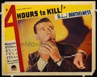 w030 4 HOURS TO KILL movie lobby card '35 great Richard Barthelmess handcuff smoking close up!