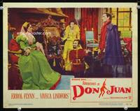 w042 ADVENTURES OF DON JUAN movie lobby card '49 Errol Flynn, Viveca Lindfors
