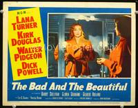w074 BAD & THE BEAUTIFUL movie lobby card #7 '53 great Lana Turner close up in mirror!