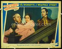 w085 BARRETTS OF WIMPOLE STREET movie lobby card '34 Norma Shearer, Charles Laughton, Fredric March