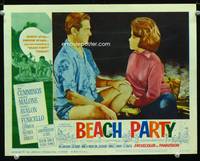 w087 BEACH PARTY movie lobby card #2 '63 Annette Funicello & Bob Cummings 2-shot!