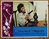 w091 BEGUILED movie lobby card #1 '71 Clint Eastwood close up with gun!