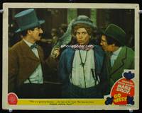 w014 GO WEST movie lobby card '40 Groucho Marx, Chico Marx & Harpo Marx wacky close up!