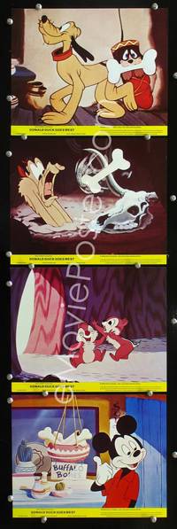 y439 DONALD DUCK GOES WEST 4 English color 8x10 movie stills '75 Disney