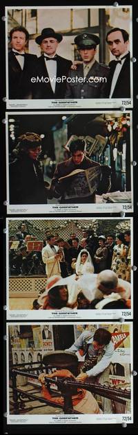 y451 GODFATHER 4 color 8x10 movie stills '72 Francis Ford Coppola