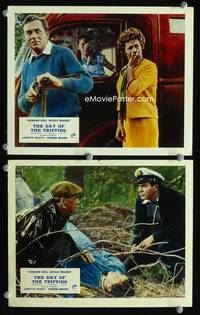 y038 DAY OF THE TRIFFIDS 2 English Front of House movie lobby cards '62 horror!
