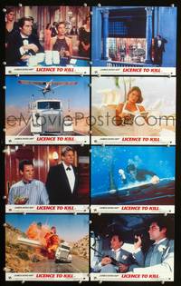 y009 LICENCE TO KILL 8 English Front of House movie lobby cards '89 James Bond!