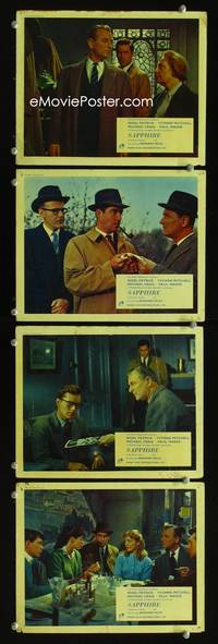 y031 SAPPHIRE 4 English Front of House movie lobby cards '60 Nigel Patrick