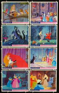 y014 SLEEPING BEAUTY 8 English Front of House movie lobby cards '59 Disney