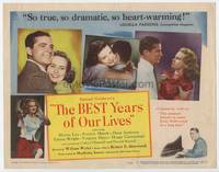 z028 BEST YEARS OF OUR LIVES title movie lobby card '47 Dana Andrews, Virginia Mayo, Teresa Wright