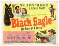 z039 BLACK EAGLE title movie lobby card '48 based on The Passing of Black Eagle by O. Henry!