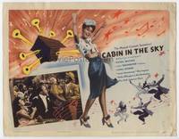 z054 CABIN IN THE SKY movie lobby card '43 great artwork of sexy Lena Horne, Rochester, Ethel Waters