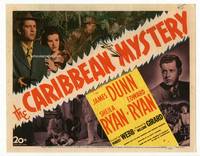 z060 CARIBBEAN MYSTERY title movie lobby card '45 James Dunn, Sheila Ryan