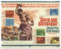 z090 DAVID & BATHSHEBA title movie lobby card R60 Gregory Peck, Susan Hayward