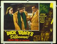 z407 DICK TRACY'S DILEMMA movie lobby card #3 '47 Ralph Byrd, Kay Christopher, Ian Keith