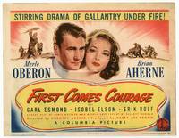 z102 FIRST COMES COURAGE title card '43 Merle Oberon, Brian Aherne, directed by Dorothy Arzner!