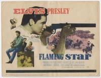 z103 FLAMING STAR title card '60 Elvis Presley playing guitar & close up with rifle, Barbara Eden