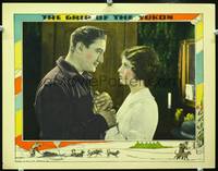 z449 GRIP OF THE YUKON movie lobby card '28 Francis X. Bushman & June Marlowe romantic close up!