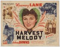 z130 HARVEST MELODY title movie lobby card '43 pretty Rosemary Lane, Johnny Downs
