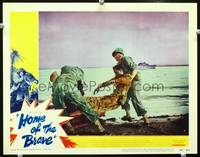 z466 HOME OF THE BRAVE lobby card #8 '49 black African-American soldier James Edwards is rescued!