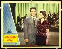 z468 HONEYMOON LODGE movie lobby card '43 great Ozzie & Harriet Nelson close up!