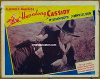 z471 HOP-A-LONG CASSIDY movie lobby card R40s great close image of William Boyd as Hopalong Cassidy!