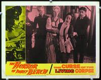 z472 HORROR OF PARTY BEACH/CURSE OF THE LIVING CORPSE movie lobby card #5 '64