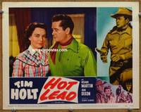 z474 HOT LEAD movie lobby card #4 '51 Tim Holt & Joan Dixon romantic 2-shot!