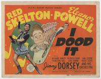 z140 I DOOD IT movie title card '43 Eleanor Powell, Al Hirschfeld art of Red Skelton & Jimmy Dorsey!