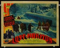 z510 LOST HORIZON lobby card '37 Frank Capra classic, image of entire cast emerging from plane!