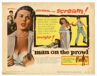 z196 MAN ON THE PROWL title movie lobby card '57 psycho sex maniac killer!
