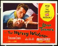 z544 MERRY WIDOW movie lobby card #8 '52 sexy Lana Turner & Fernando Lamas super close up!