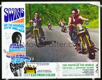 z558 MONDO MOD movie lobby card #7 '67 hippie classic, cool image of bikers riding motorcycles!