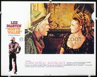 z559 MONTE WALSH movie lobby card #1 '70 close up of Lee Marvin & sexy Jeanne Moreau!