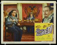 z564 MOUSE THAT ROARED movie lobby card #3 '59 three images of Peter Sellers in three roles!