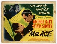 z209 MR. ACE title movie lobby card '46 George Raft, Sylvia Sidney, film noir!